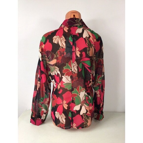 Zara Floral Blouse Womens Small New $49 - Picture 2 of 8